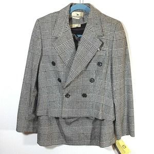 Vintage Haberdasher Wool Houndstooth Skirt Suit 14